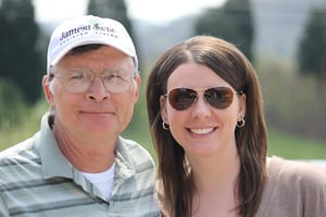 Resident and woman at Jamestowne Assisted Living