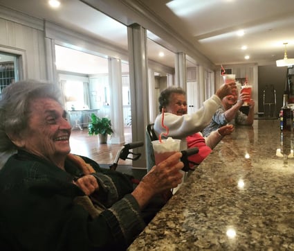 Residents excited about homemade drinks at Alexander Guest House in Oak Ridge, TN